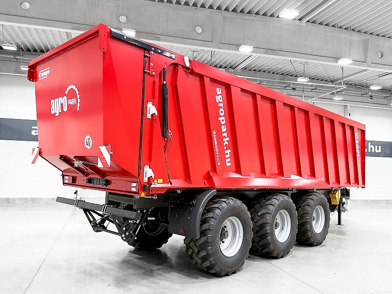 Krampe Rambody 900 (AS 900) 28 ton, push off trailer, hydraulic tailgate, 45,3 m3, LED, air suspension