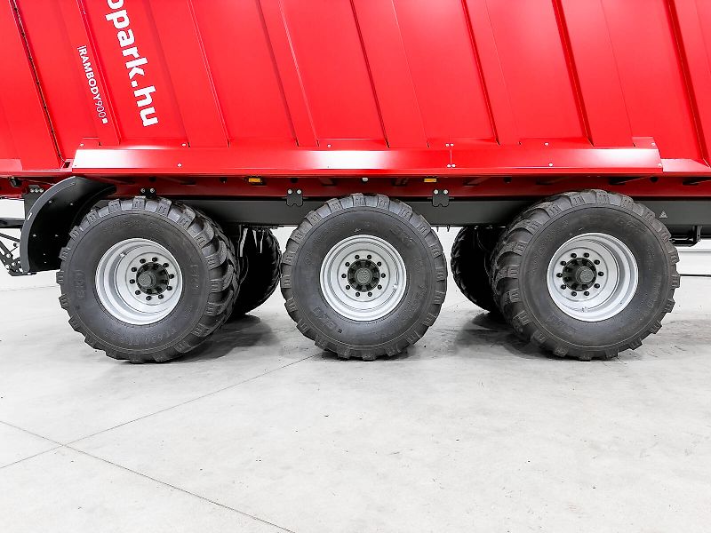 Krampe Rambody 900 (AS 900) 28 ton, push off trailer, hydraulic tailgate, 45,3 m3, LED, air suspension