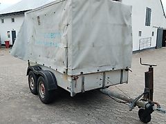 WM Meyer Bruno Hirth 2000 kg PKW Anhänger Tandem mit Alurampe &Seilwine Planenaufbau 160cm