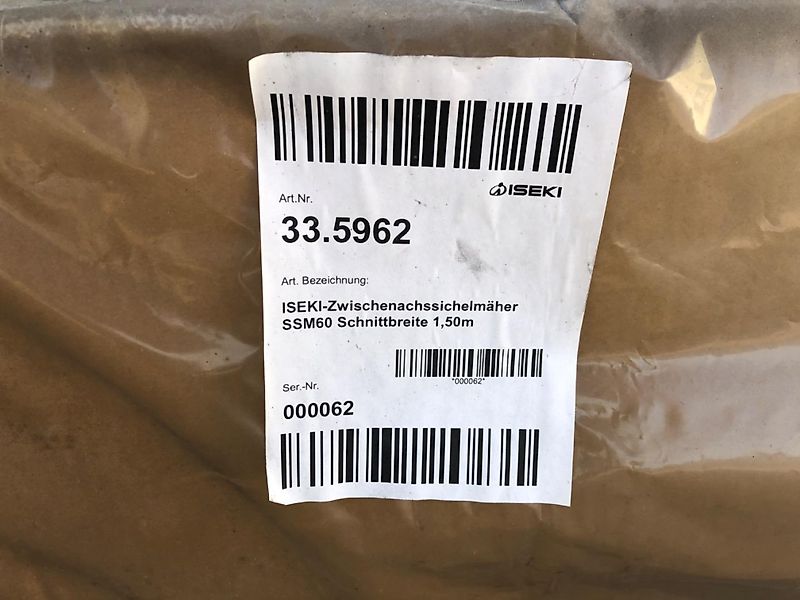 Iseki SSM 60 Mähwerk für 2125 + TM-32XX Modelle 150 cm UNBENUTZT