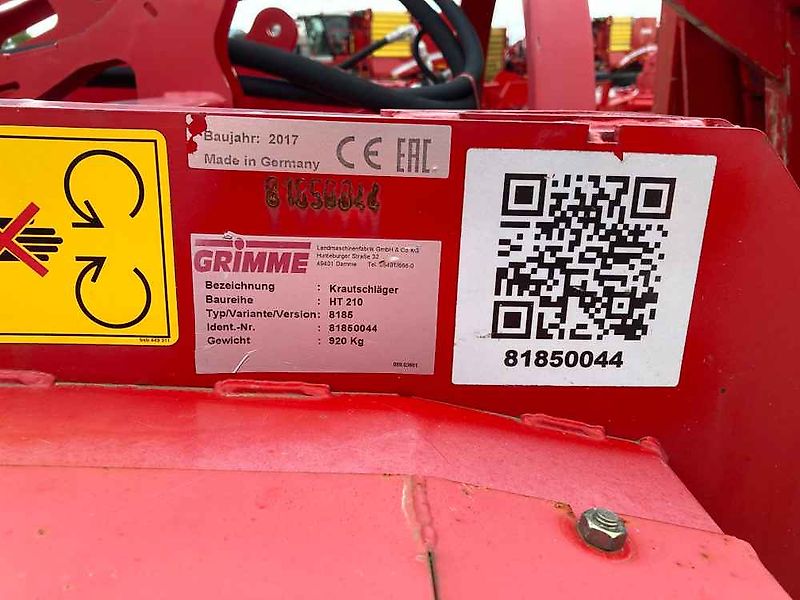 Grimme HT 210 2 Row Front Mounted Self-Propelled Topper