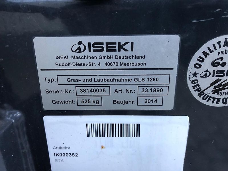 Iseki Iseki GLS 1260 H Gras- und Laubaufnahme * Vorführgerät Neuwertig