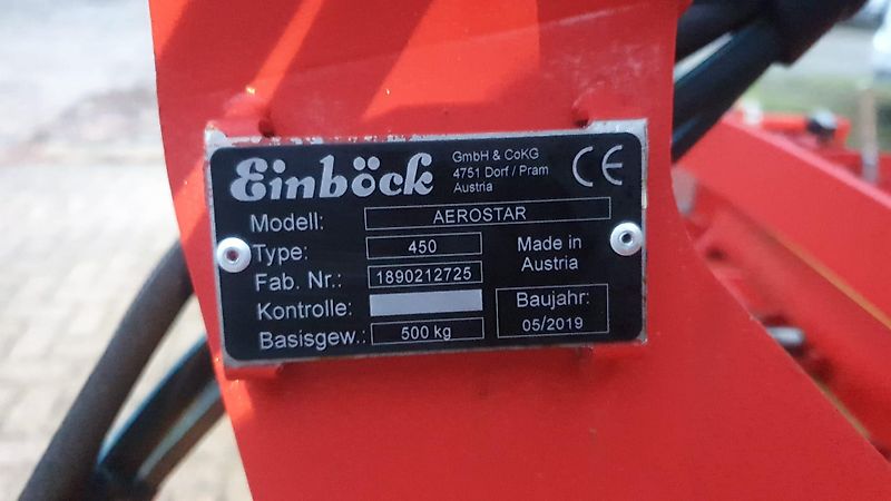 Einböck Einböck Aerostar 450 Arbeitsbreite 450 cm Hydraulische Klappung Gesamtarbeitsleistung 5 Ha. aus Betriebsumstellung