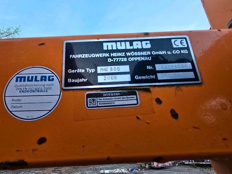 mulag MHU 800 Mähausleger Teleskop Böschungsmäher Böschungsmulcher für Unimog 405 U 300 400 500 318 423 427 430 527 535 530 Mercedes-Benz