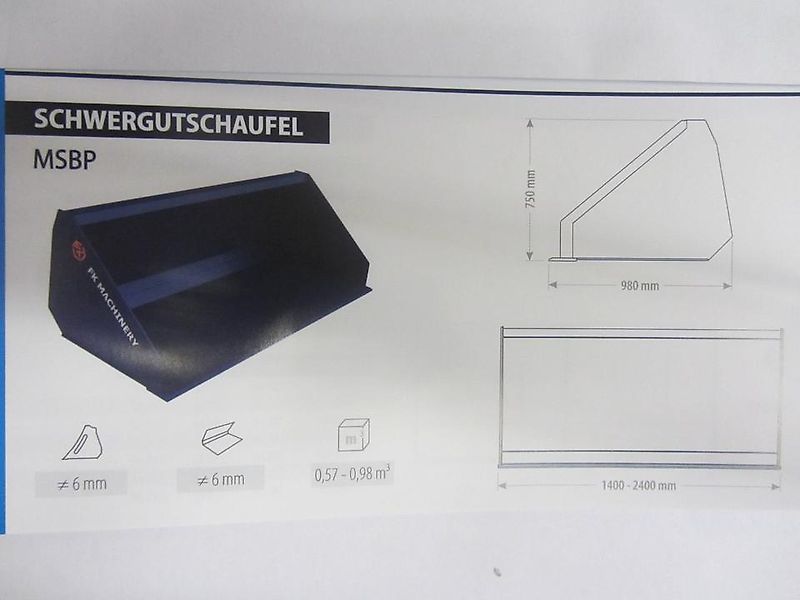 FK Machinery Schwergutschaufel MSBP200 Merlo ZM II
